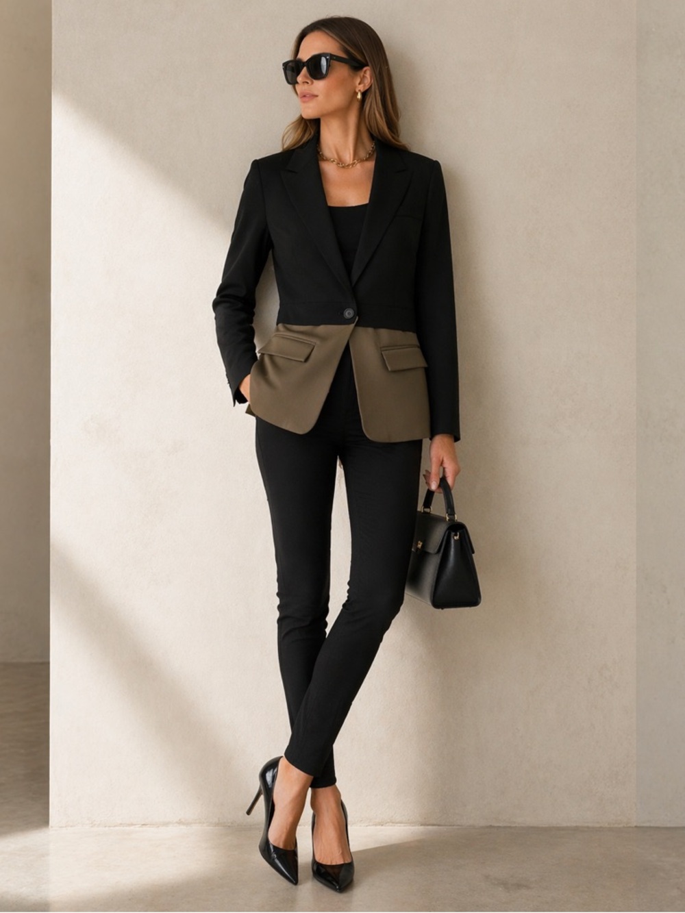 Smythe Two For One Blazer Black Moss Convertible Wool Jacket Sz 8